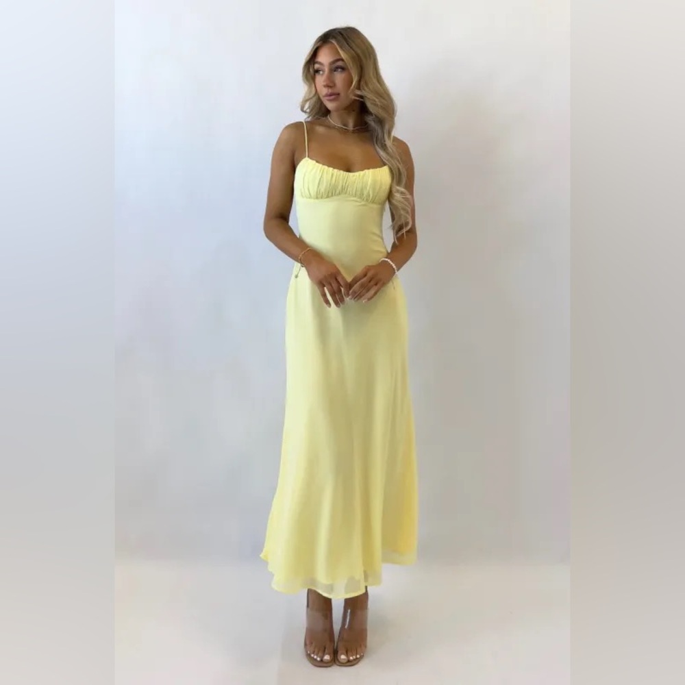 Noah Midi Dress - Yellow